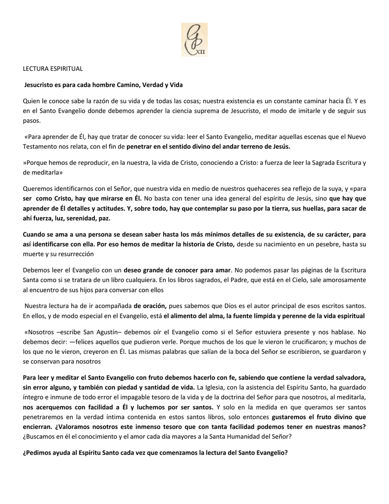 Tema 18 Lectura Espiritual