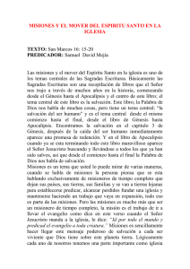 Misiones y el Mover del Espiritu - Ministerio Palabra de Inspiración