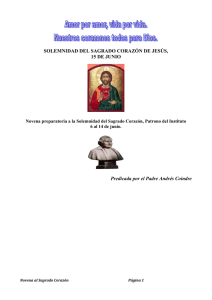 Novena preparatoria a la Solemnidad del Sagrado Corazón