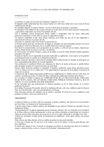 la pascua, la cena del señor y su significado