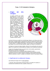 Tema de Repaso 1: El Calendario Litúrgico - ieszoco-religion