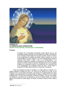 Segunda: La inmaculada concepción.