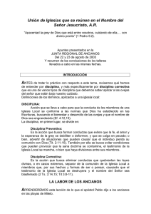 Disciplina Correctiva en la Iglesia: Apuntes de la Junta Regional