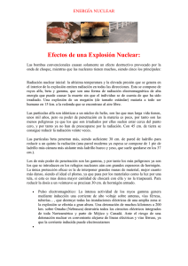 Efectos de una Explosión Nuclear: ENERGÍA NUCLEAR