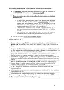 Instructivo Programa Regular Becas Académicas de Postgrado OEA