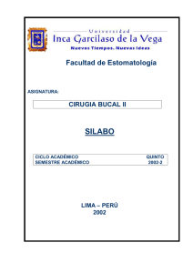 SILABO  Facultad de Estomatología CIRUGIA BUCAL II