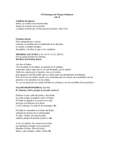 VII Domingo del Tiempo Ordinario Año B Antífona de ingreso