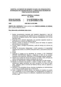 HOSPITAL OCCIDENTE DE KENNEDY III NIVEL DE ATENCION ESTA