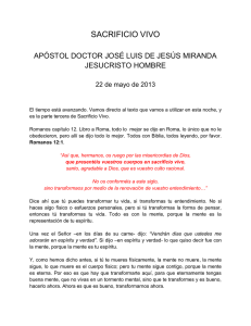 SACRIFICIO VIVO APÓSTOL DOCTOR JOSÉ LUIS DE JESÚS