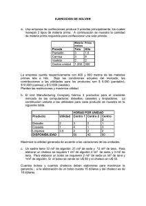 EJERCICIOS DE SOLVER