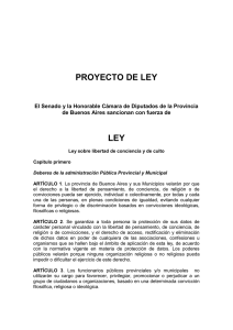 PROYECTO DE LEY  LEY