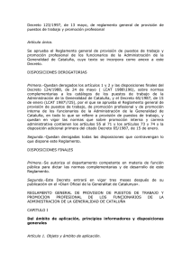 Decreto  123/1997,  de  13  mayo, ... puestos de trabajo y promoción profesional