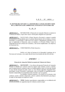 Poder Legislativo Provincia de Corrientes L E Y N º 6 0 2 4 .