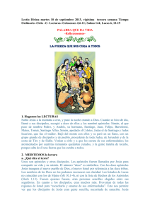 Lectio Divina martes 10 de setiembre de 2013