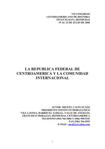 VII CONGRESO - Portal Historia Centroamericana