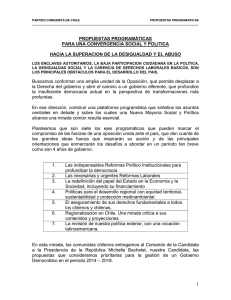 Cinco Lineamientos Program&aacute;ticos para una Oposici&oacute;n unida