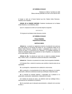 Ley General de Salud - Portal de captura de información fundamental