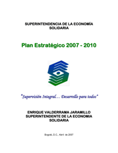 PLAN ESTRATEGICO 2007-2010
