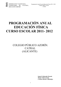 Programación Anual Área de Educación Física 2011