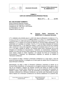 12. Formato de Carta de Confidencialidad para Personas Morales