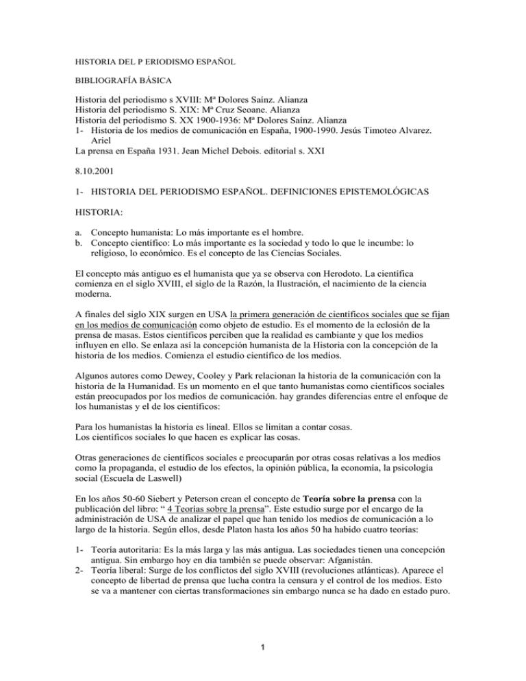 HISTORIA DEL PERIODISMO ESPA OL