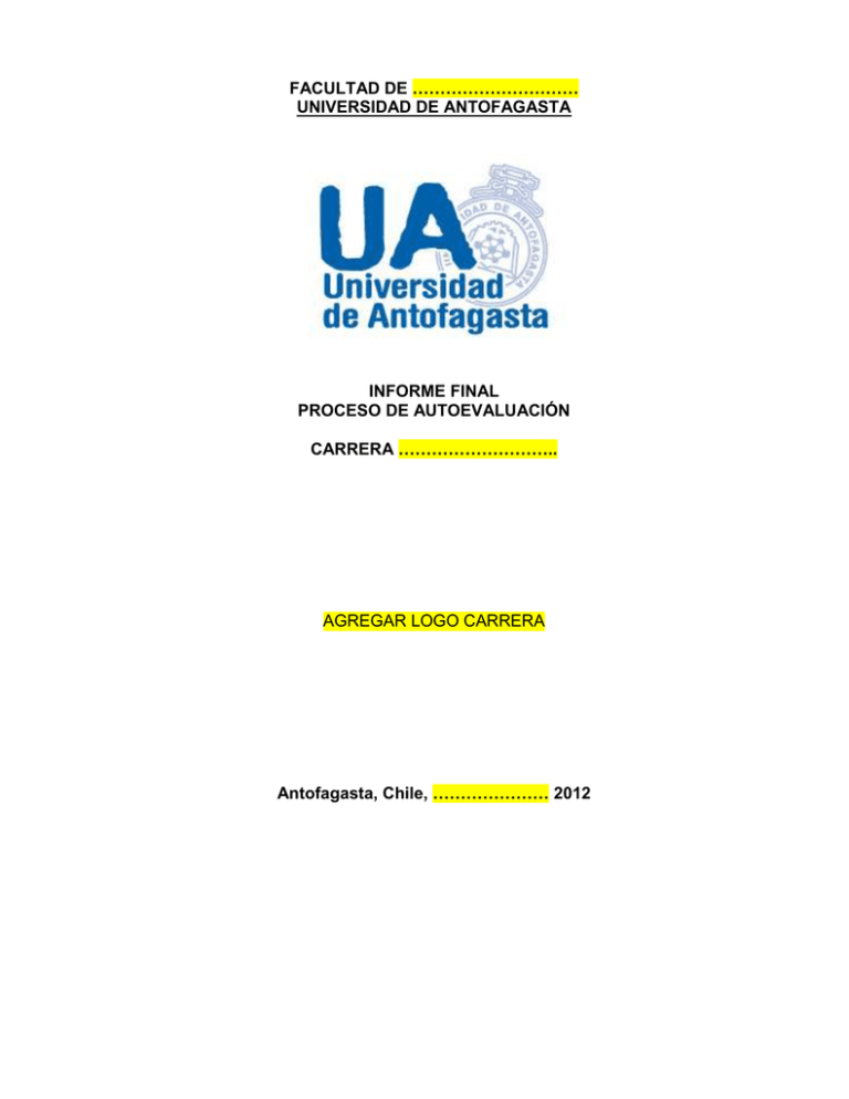 Modelo Informe De Autoevaluación SIN Criterios Específicos (16.04