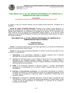 Reglamento de la ley del servicio profesional de carrera en la