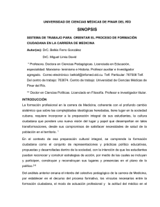 sistema de trabajo para orientar el proceso de formación ciudadana