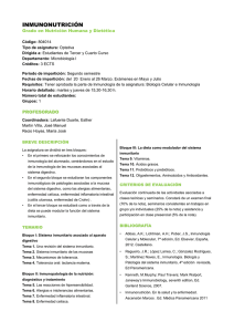 Inmunonutrición-Grado Nutrición Humana y Dietética. 2015-16