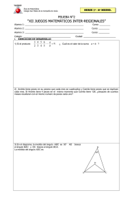 xii juegos matemáticos inter-regionales