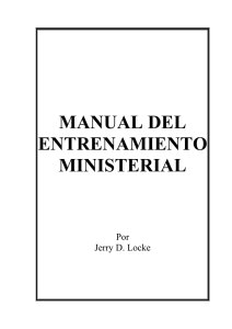 MANUAL DEL ENTRENAMIENTO MINISTERIAL