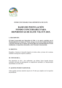 Bases Fondo Concursable Deportistas de Élite año 2015