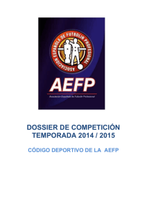 Dossier competicion AEFP - Asociación Española de Futbolín