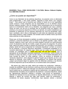 Cómo se puede ser deportista Pierre Bourdieu