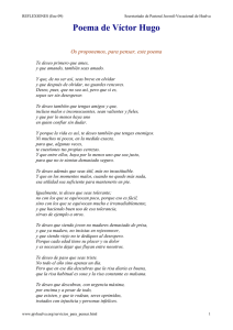 Os proponemos, para pensar, este poema de Víctor Hugo: