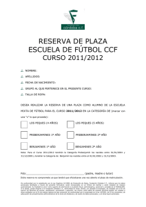 RESERVA DE PLAZA - Fundación Córdoba C.F.