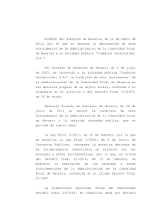 Acuerdo de Gobierno - Gobierno Abierto de Navarra