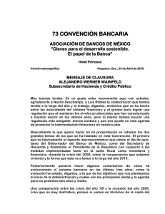 73 CONVENCIÓN BANCARIA - Asociación de Bancos de México