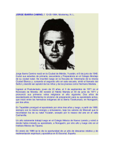 JORGE IBARRA CAMINO, f. 12-05-1994, Monterrey, N. L. Jorge