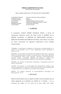 TRIBUNAL ADMINISTRATIVO DEL HUILA  Sala Primera de Decisión