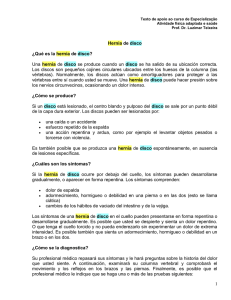 &iquest;Qu&eacute; es la hernia de disco?