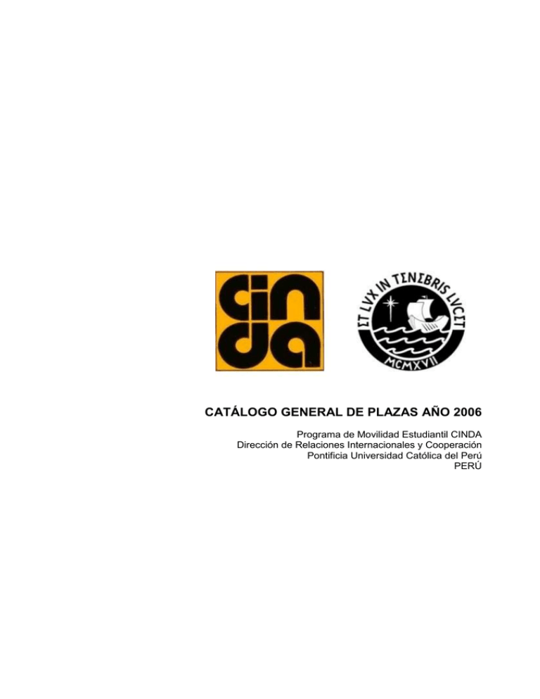 Ofertas 2006 Pontificia Universidad Javeriana Cali