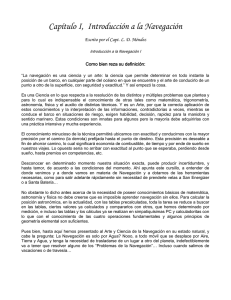 Cap&iacute;tulo I, Introducci&oacute;n a la Navegaci&oacute;n