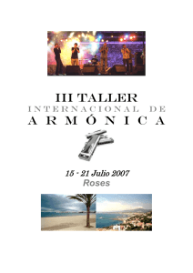 III TALLER INTERNACIONAL de ARMÓNICA. 15