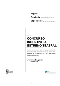 formulario - Instituto Nacional del Teatro