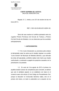 CORTE SUPREMA DE JUSTICIA SALA DE CASACIÓN CIVIL