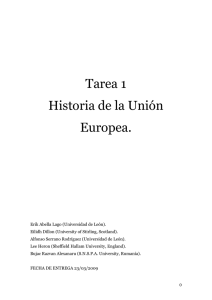 Tarea 1 Historia de la Unión Europea.