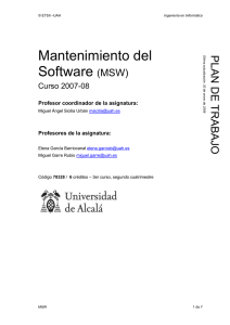 Mantenimiento del Software - Departamento de Ciencias de la