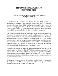 normativas/orden de eventos - Federacion de Atletismo de Puerto