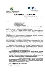 circular nº 737-cgp-2015 - Gobierno de la Provincia de San Juan